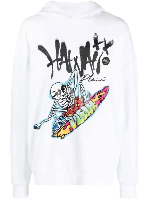 Philipp Plein Hoodie with Hawaii-Print