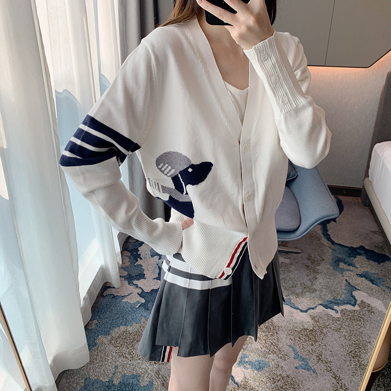 Thom Browne Puppy embroidered cardigan