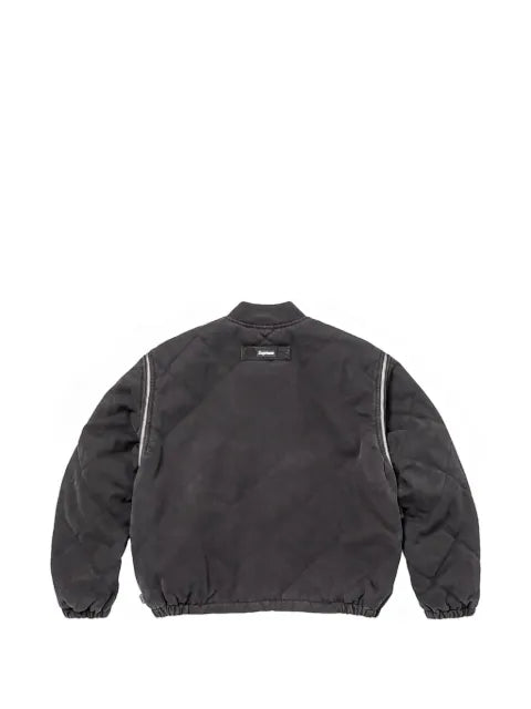 Supreme quilted-design bomber jacket