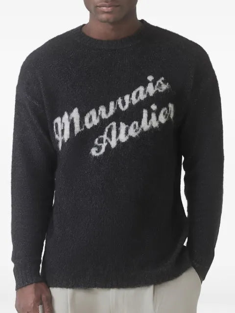 MAUVAIS logo-embellishment sweater