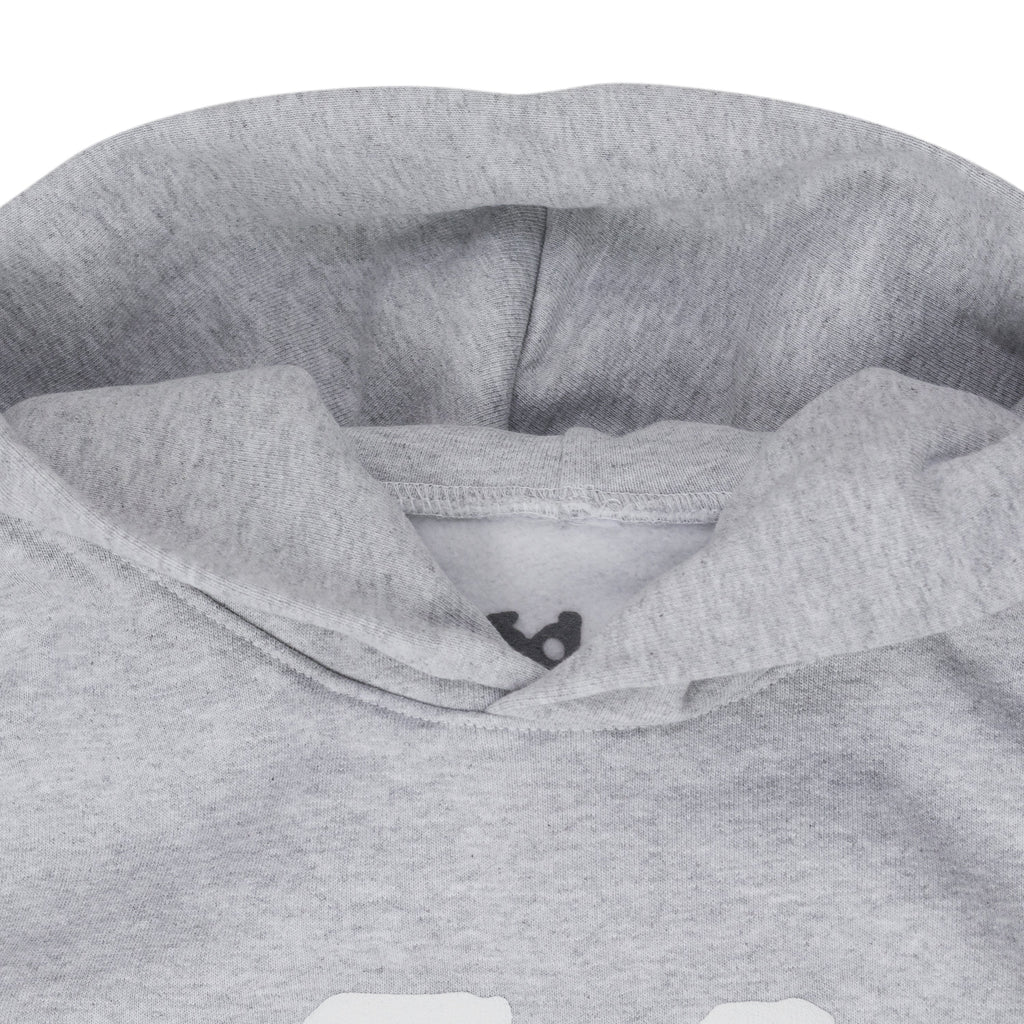 Grey Womens Beluga Grey Crop Hoodie