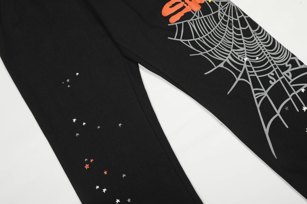 Sp5der Spiderweb Graphic Hoodie & Jogger Matching Set