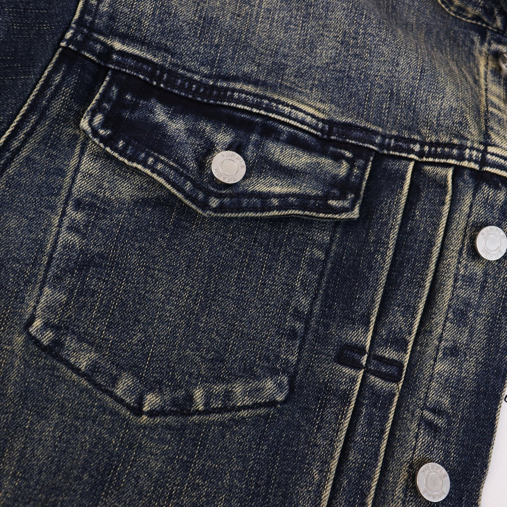 Purple Brand Bandana Trucker Denim Jacket